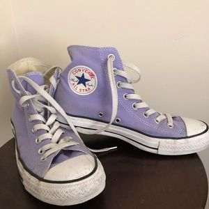 light purple converse high tops